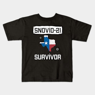 Texas Snovid 21 Survivor Kids T-Shirt